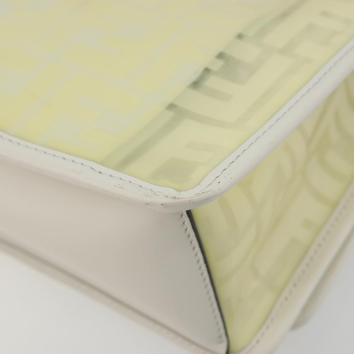 Fendi Kan I F Zucca PU, Clear, Canvas, Shoulder Bag