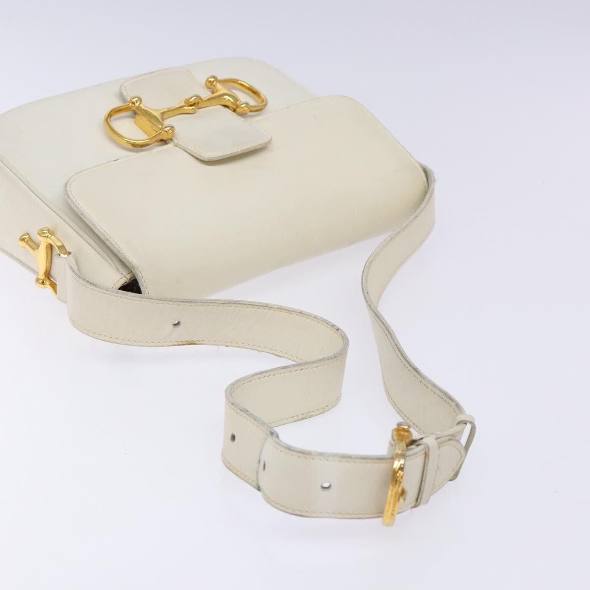 Celine Shoulder Leather, White, Leather, Shoulder Bag