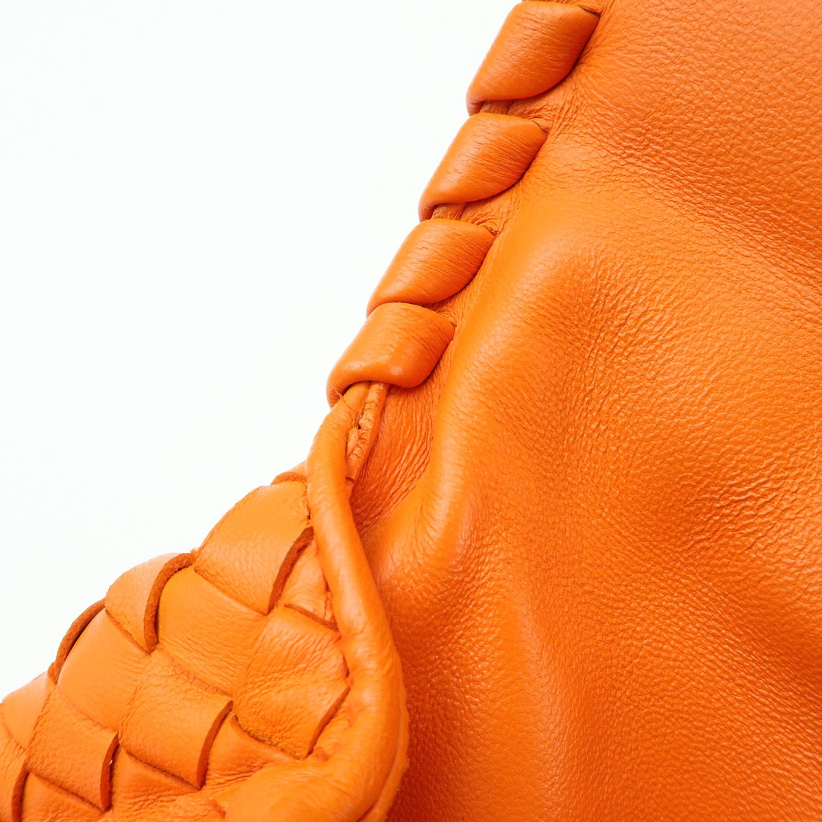 Bottega Veneta Olimpia Intrecciato Nappa, Orange, Leather, Crossbody Bag