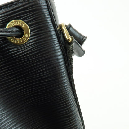 Louis Vuitton Petit Noe Epi Leather, Black, Leather, Handbag