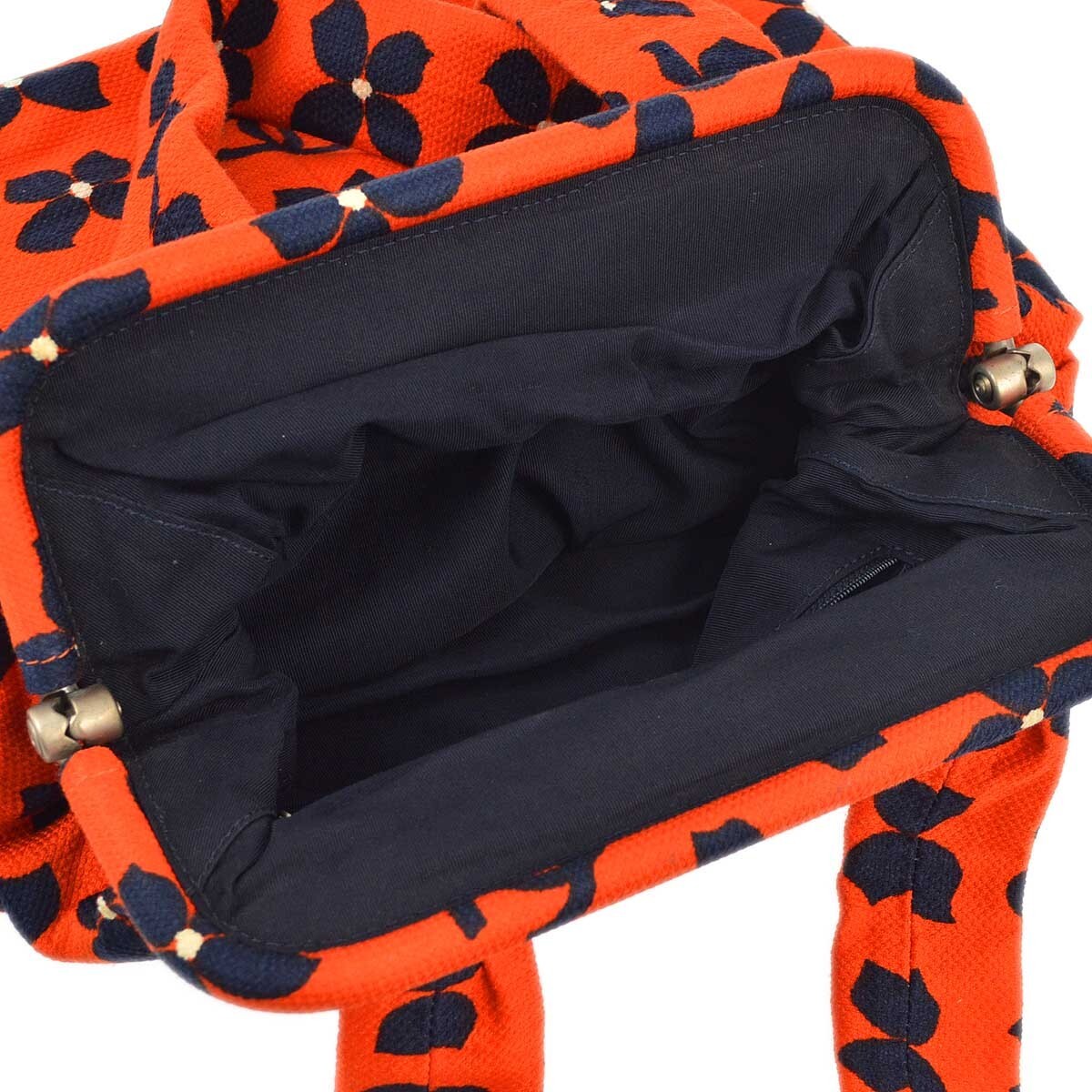 Chanel Vintage Frame Printed Canvas, Orange, Canvas, Shoulder Bag