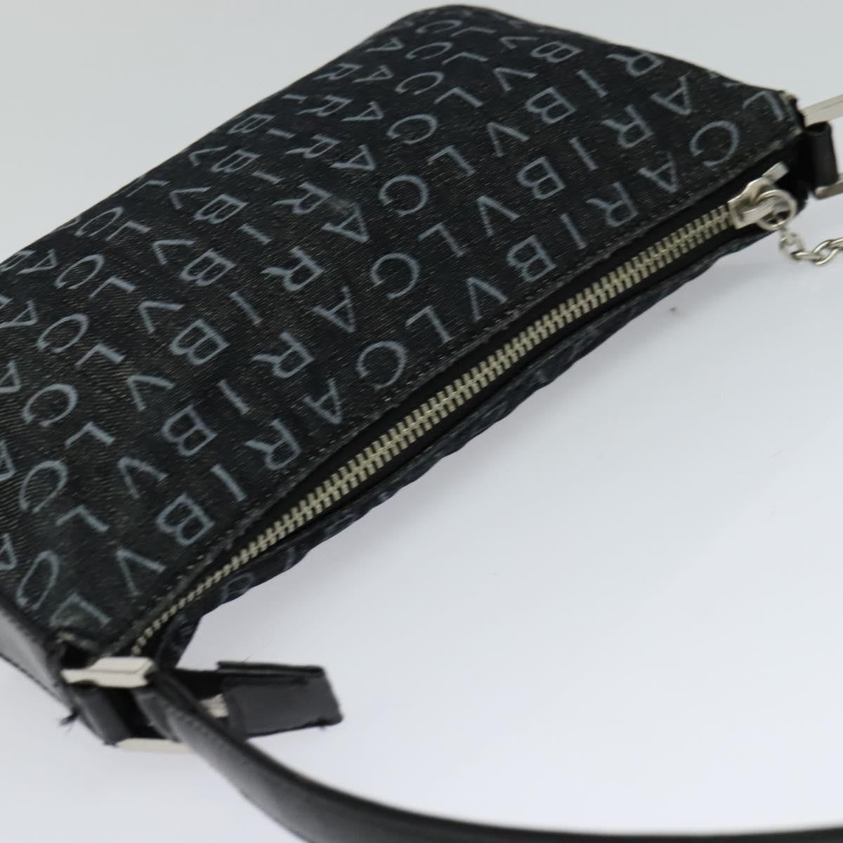 Bvlgari Logomania Canvas, Black, Canvas, Shoulder Bag