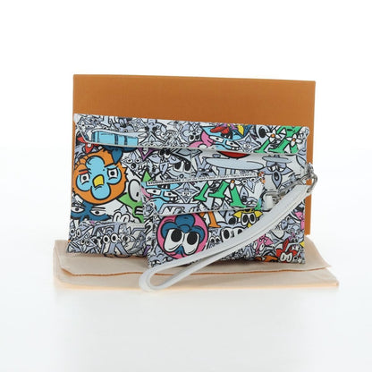 Louis Vuitton Trio Envelope Pouch Set Limited Edition Monogram Comics Canvas, Multicolour, Canvas, Clutch