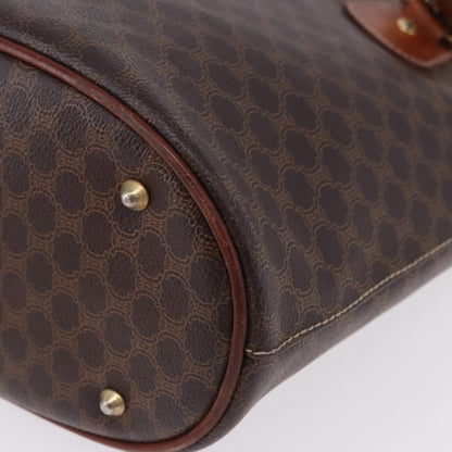 Celine Vintage Macadam Canvas, Brown, Canvas, Handbag