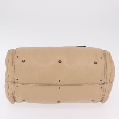 Chloe Paddington Lock Leather, Beige, Leather, Handbag