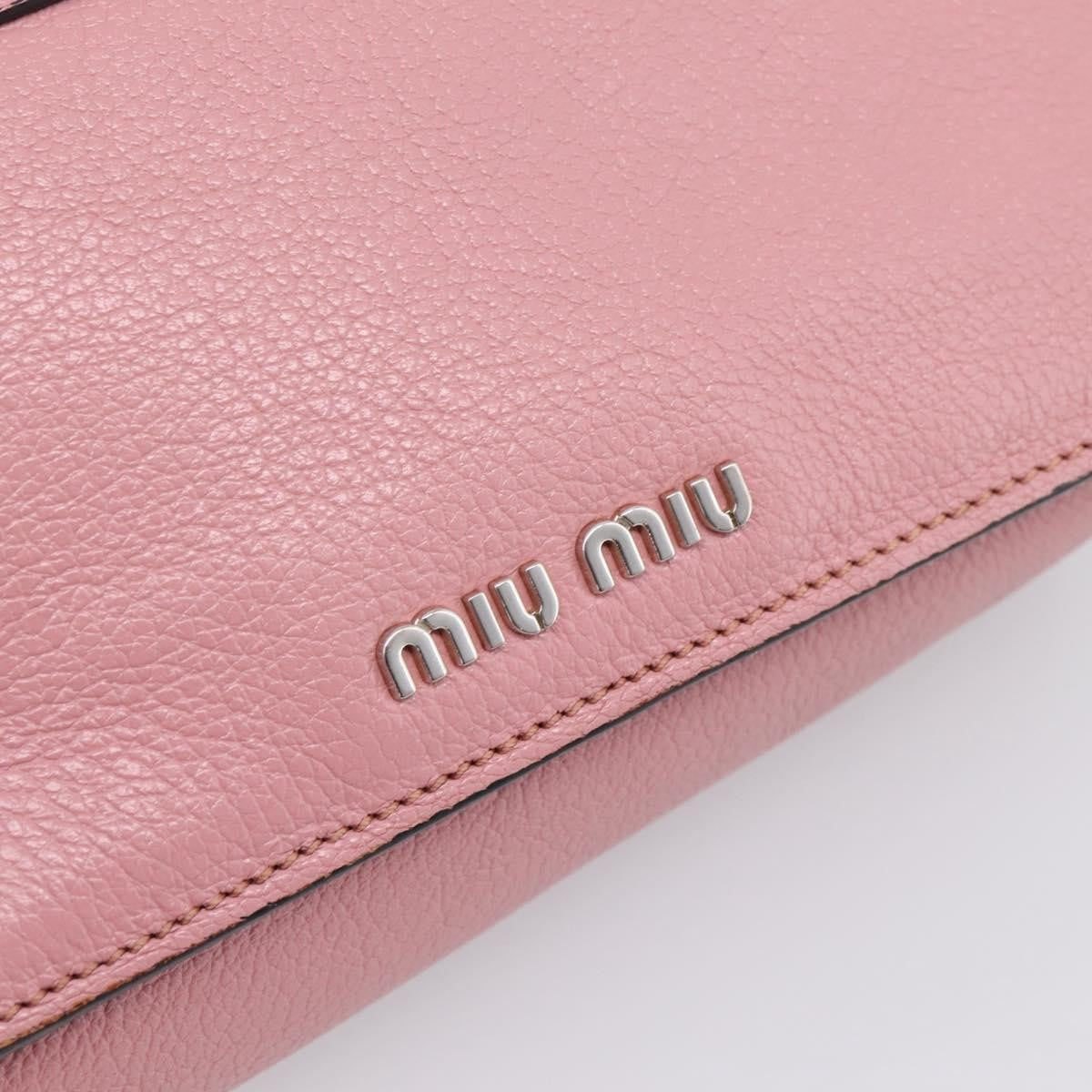 Miu Miu Beau Top Handle Leather, Pink, Leather, Handbag
