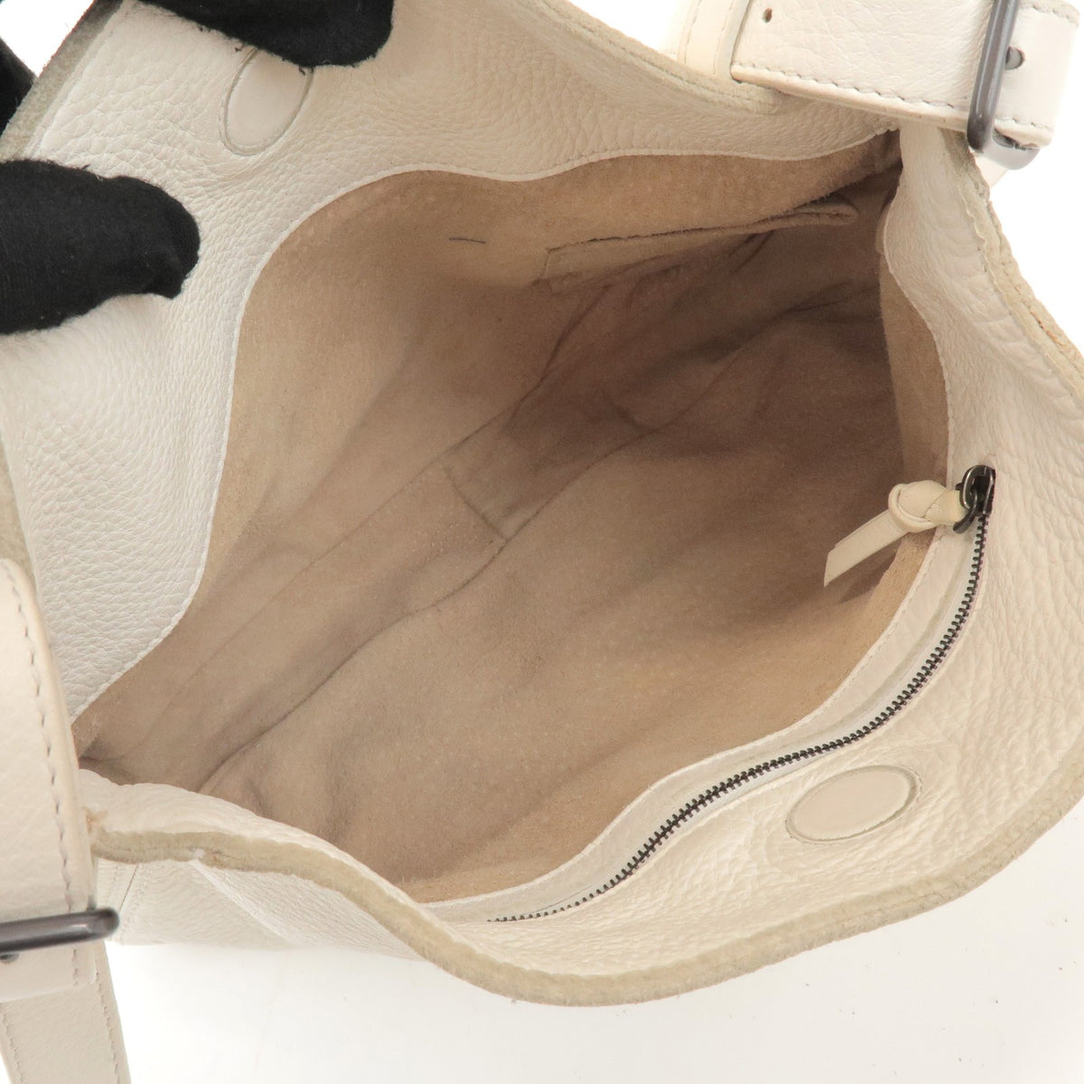 Bottega Veneta Shoulder Leather, White, Leather, Shoulder Bag