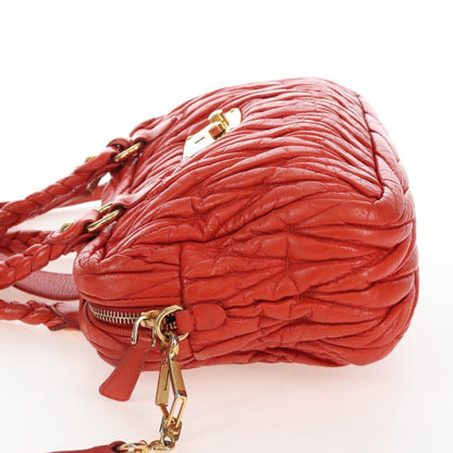 Miu Miu Coffer Convertible Satchel Matelasse Leather, Orange, Leather, Handbag
