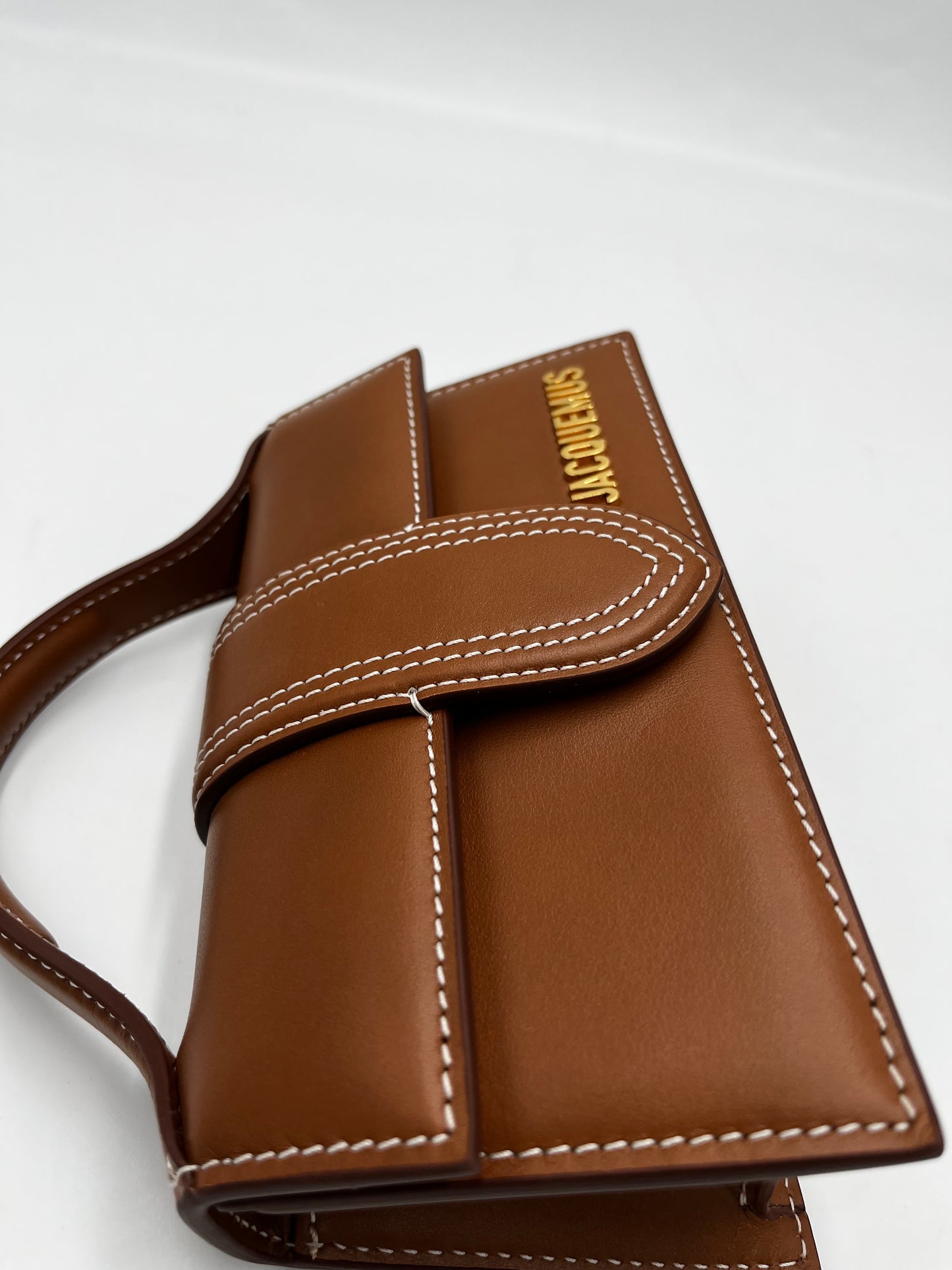 Jacquemus Le Bambinou Flap Bag Leather, Brown, Leather, Handbag