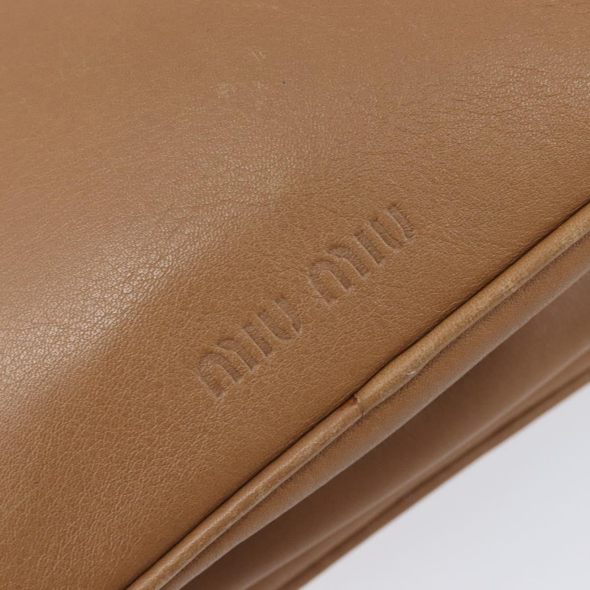 Miu Miu Beau Top Handle Leather, Brown, Leather, Handbag