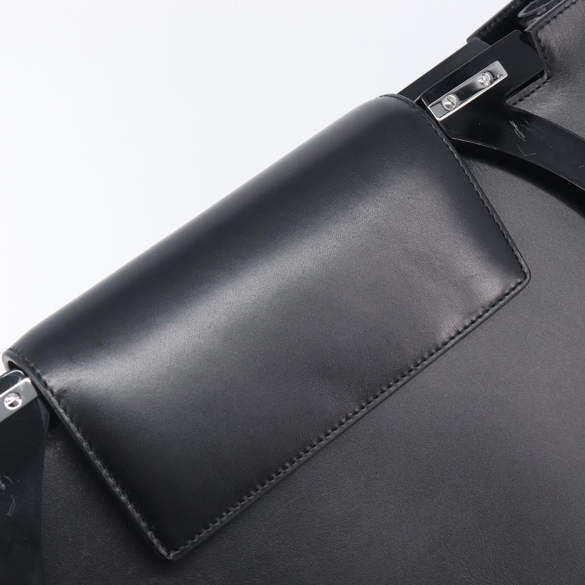 Salvatore Ferragamo Vintage Gancini Top Handle Leather, Black, Leather, Handbag