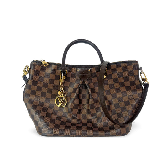 Louis Vuitton Siena Handbag Damier, Brown, Canvas, Handbag
