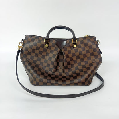 Louis Vuitton Siena Handbag Damier, Brown, Canvas, Handbag