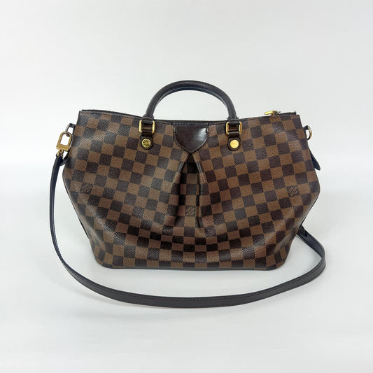 Louis Vuitton Siena Handbag Damier, Brown, Canvas, Handbag