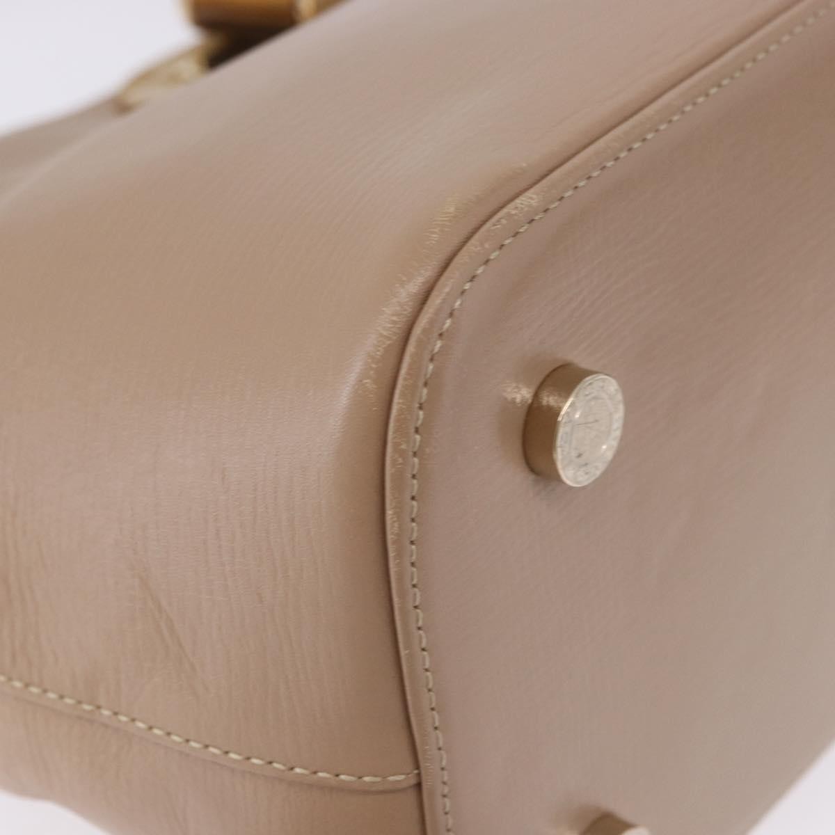 Bvlgari Isabella Rossellini Leather, Beige, Leather, Handbag