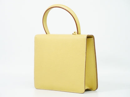 Loewe Barcelona Top Handle Leather, Yellow, Leather, Tote Bag