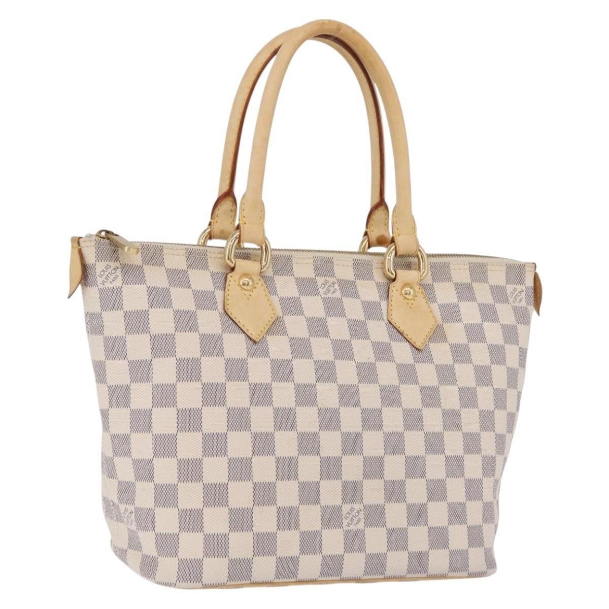 Louis Vuitton Saleya Damier, White, Canvas, Handbag