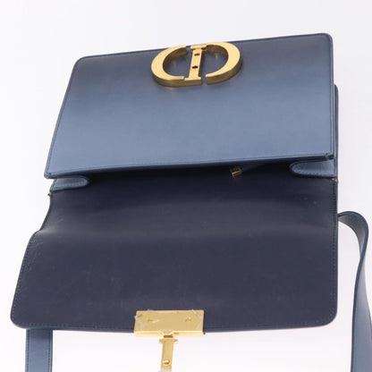 Christian Dior 30 Montaigne Flap Gradient Leather, Blue, Leather, Shoulder Bag