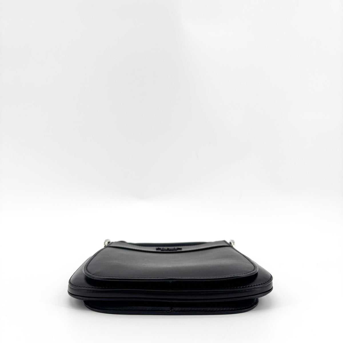 Prada Margit Calf Leather, Black, Calfskin, Shoulder Bag
