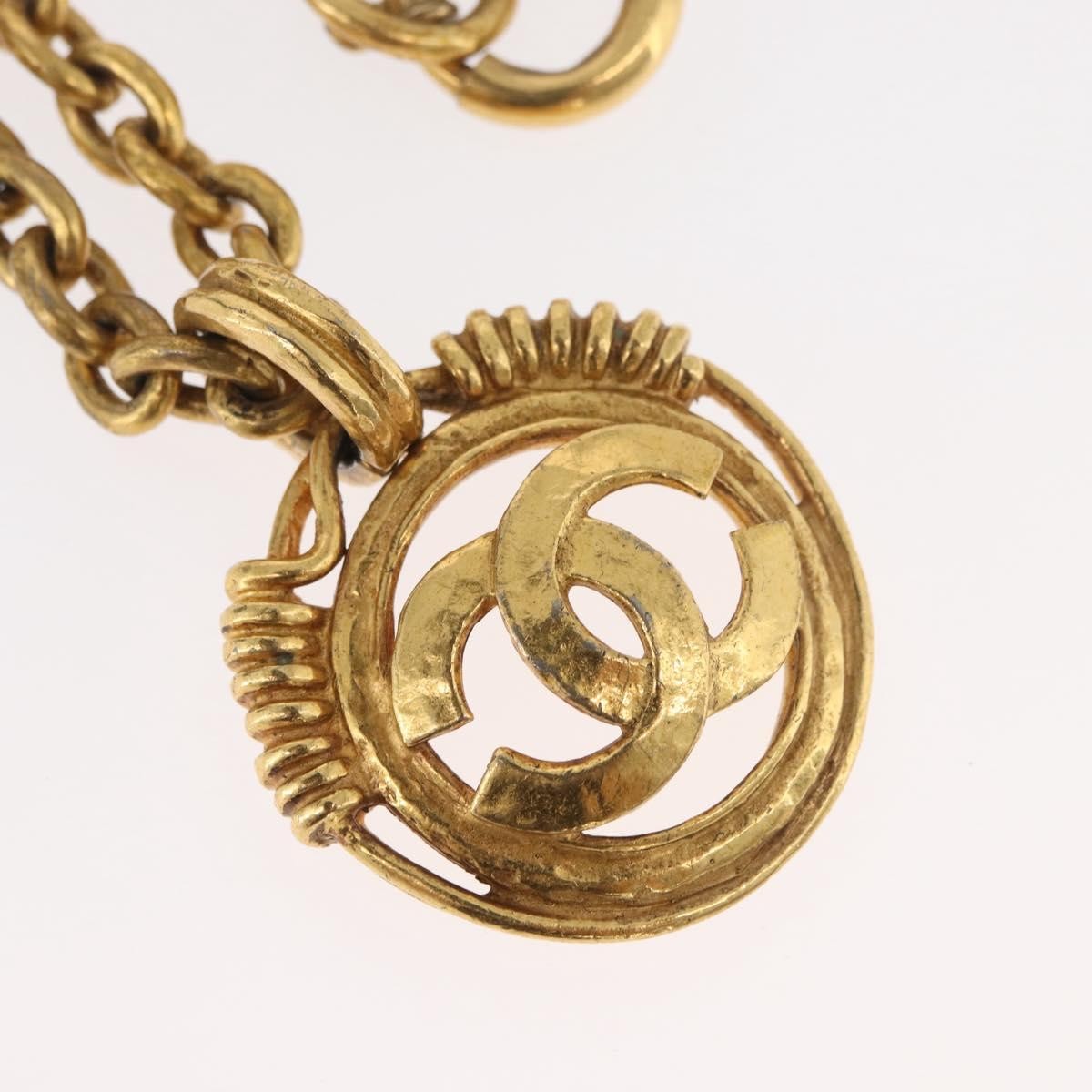 Chanel CC Pendant Metal, Gold, Metal, Necklace