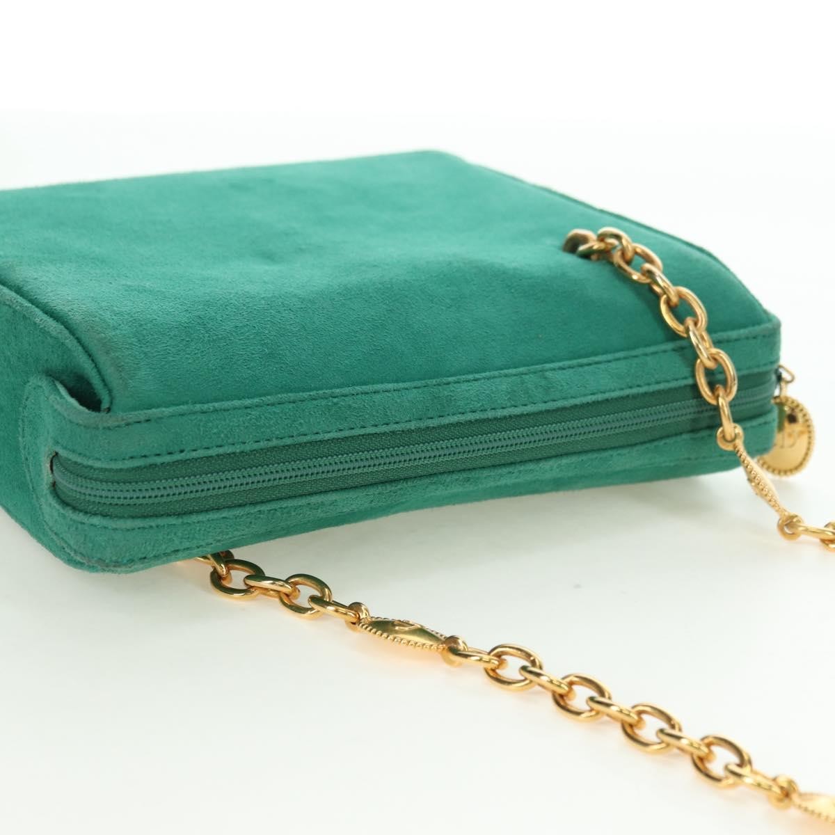 Christian Dior Shoulder Suede, Green, Suede, Shoulder Bag