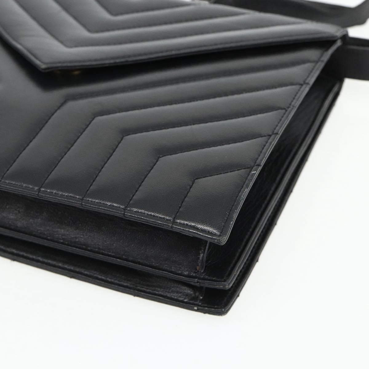 Saint Laurent Loulou NM Matelasse Chevron Leather, Black, Leather, Shoulder Bag
