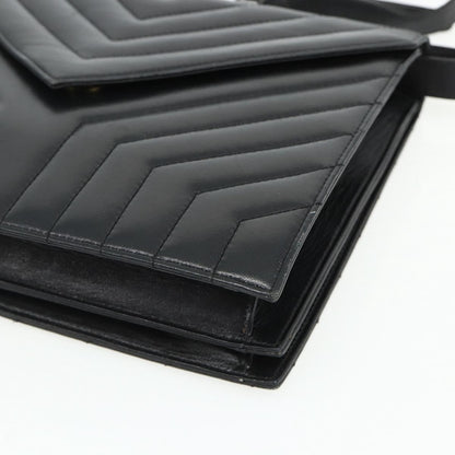 Saint Laurent Loulou NM Matelasse Chevron Leather, Black, Leather, Shoulder Bag
