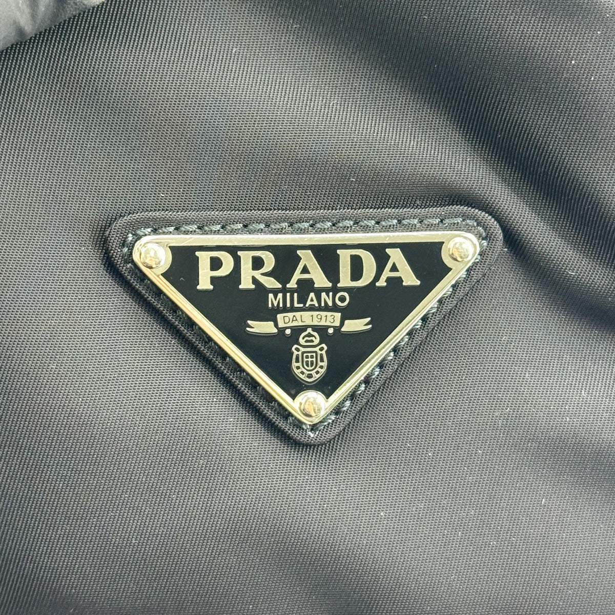 Prada Double Buckle Tessuto, Black, Nylon, Backpack