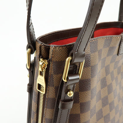 Louis Vuitton Cabas Rivington Damier, Brown, Canvas, Tote Bag