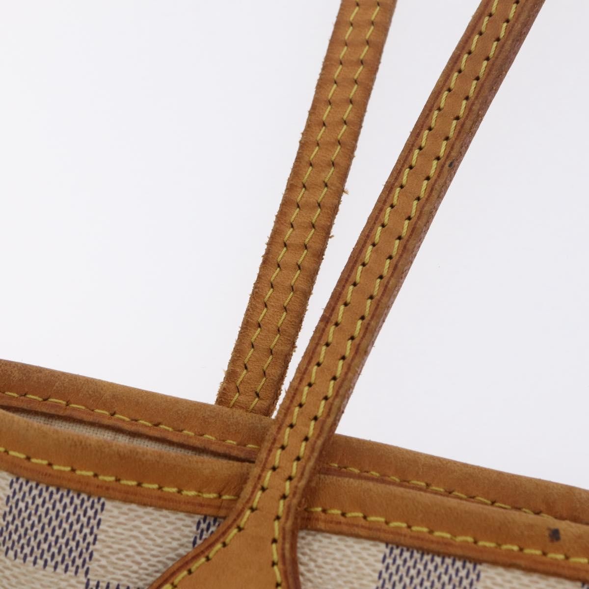 Louis Vuitton Neverfull Damier, White, Canvas, Tote Bag