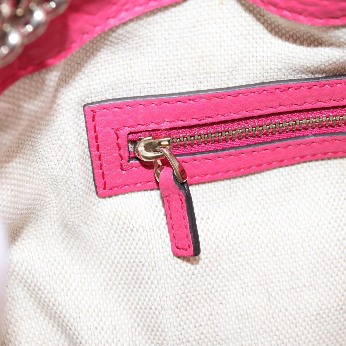 Gucci Soho Chain Strap Leather, Pink, Leather, Shoulder Bag