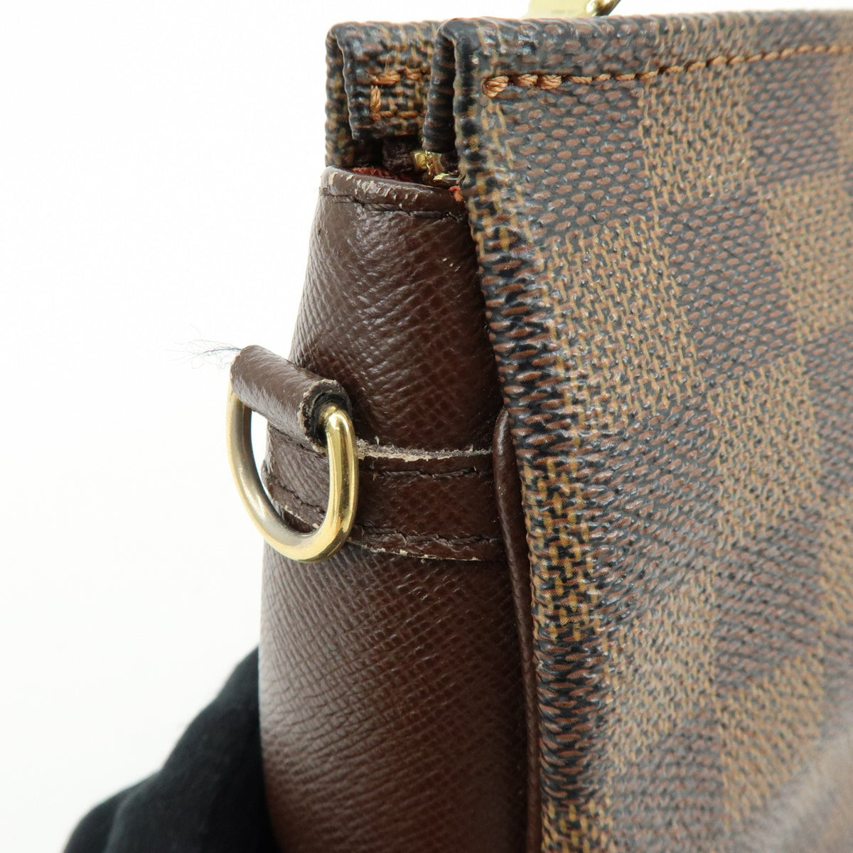 Louis Vuitton Trousse Make Up Damier, Brown, Canvas, Clutch