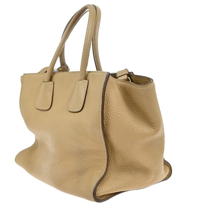 Prada Front Pocket Wing Convertible Vitello Daino, Beige, Leather, Tote Bag
