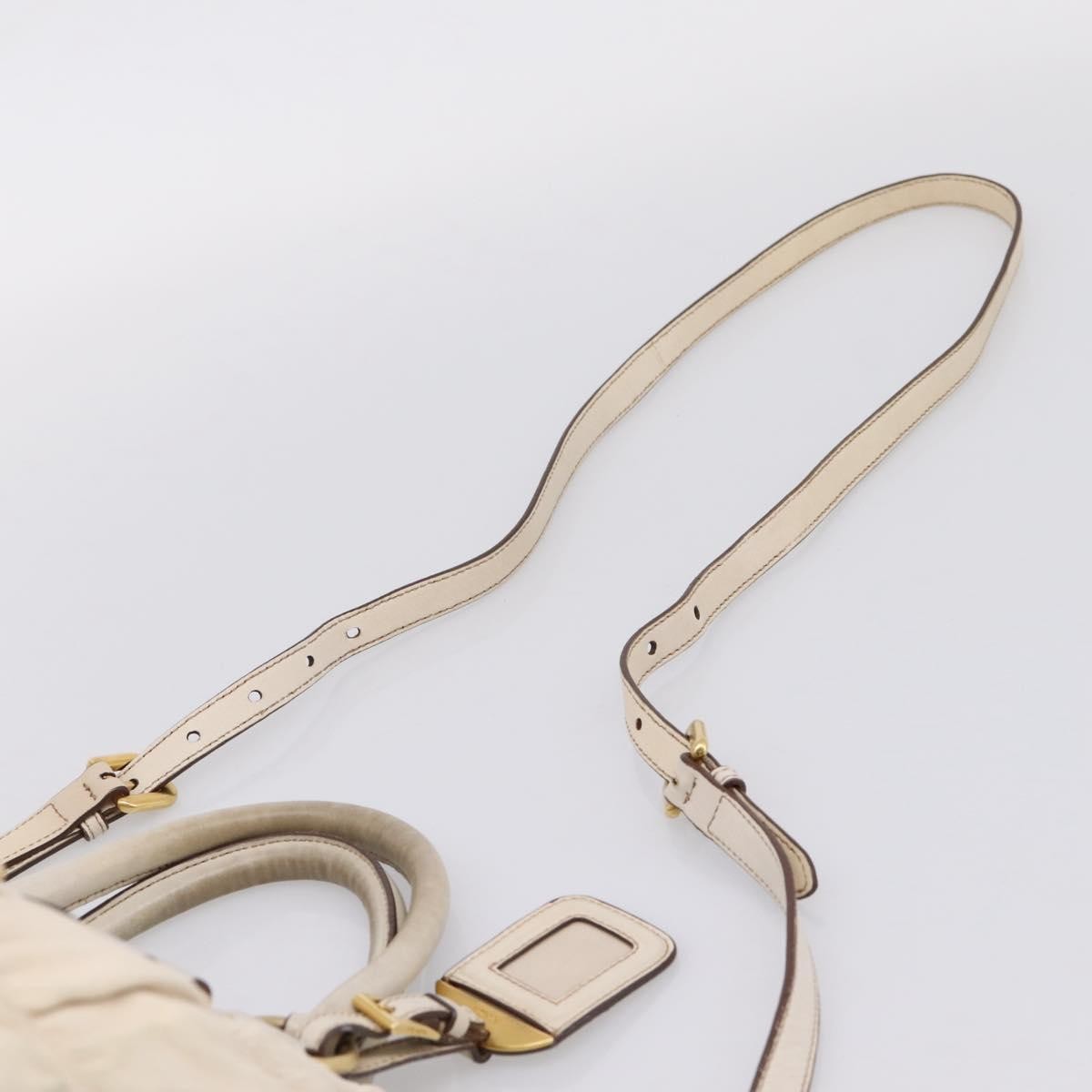 Prada Gaufre Convertible Satchel Nappa Leather, Beige, Leather, Handbag