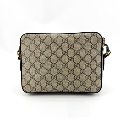 Gucci Horsebit 1955 Camera GG Coated Canvas with Leather, Beige, Canvas, Handbag