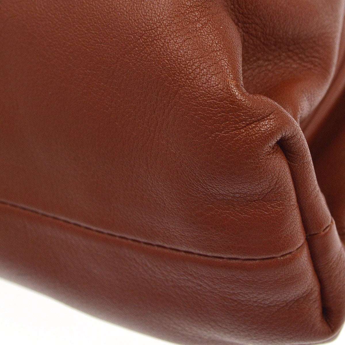 Bottega Veneta The Pouch Leather, Brown, Leather, Clutch