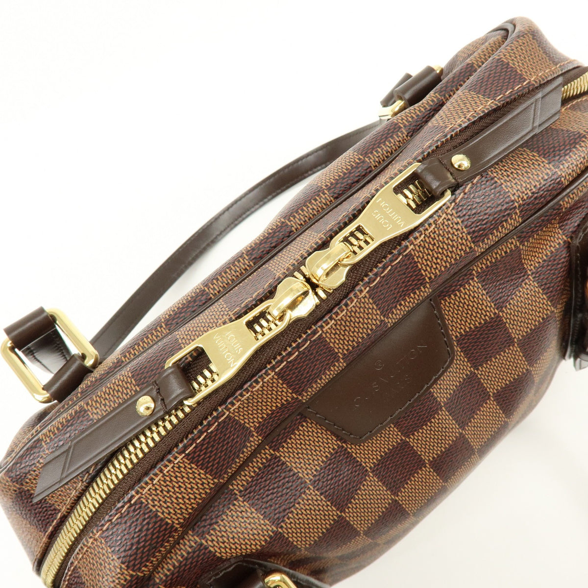 Louis Vuitton Rivington Satchel Damier, Brown, Canvas, Handbag