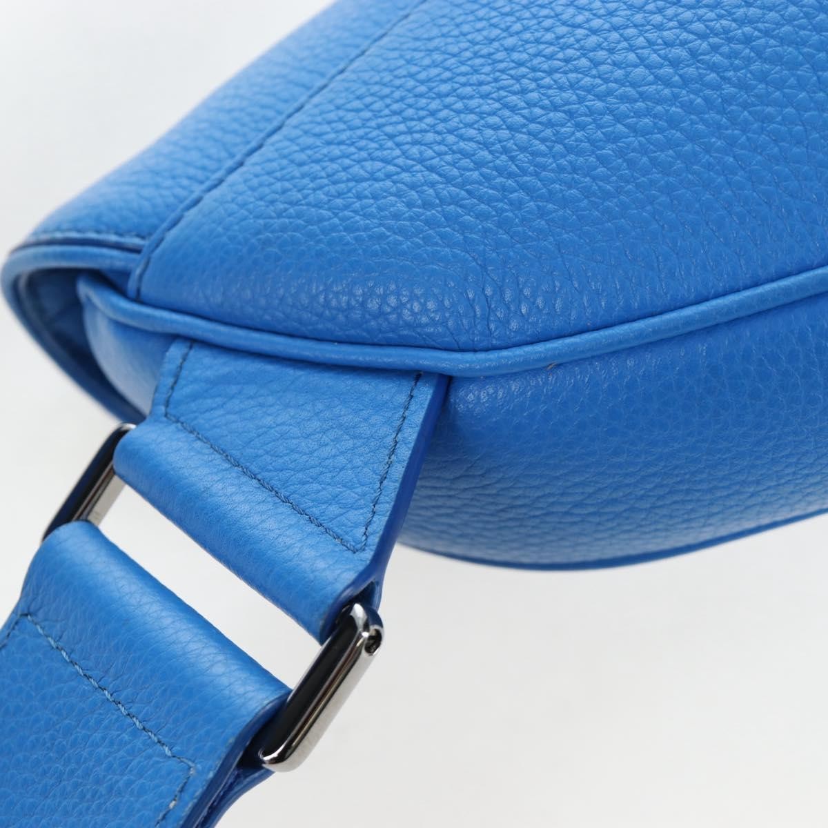 Christian Dior Saddle Leather, Blue, Leather, Crossbody Bag