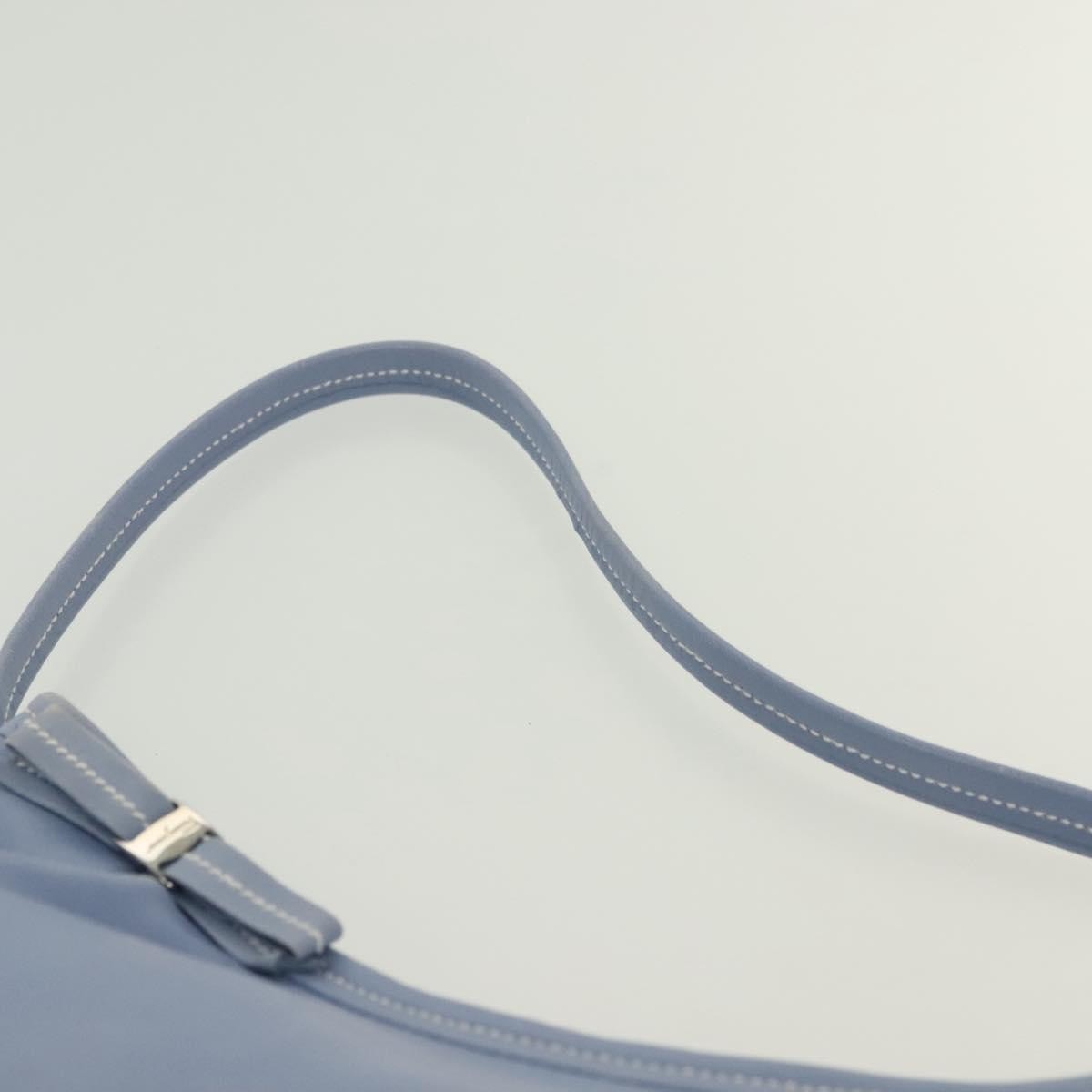 Salvatore Ferragamo Vala Leather, Blue, Leather, Shoulder Bag