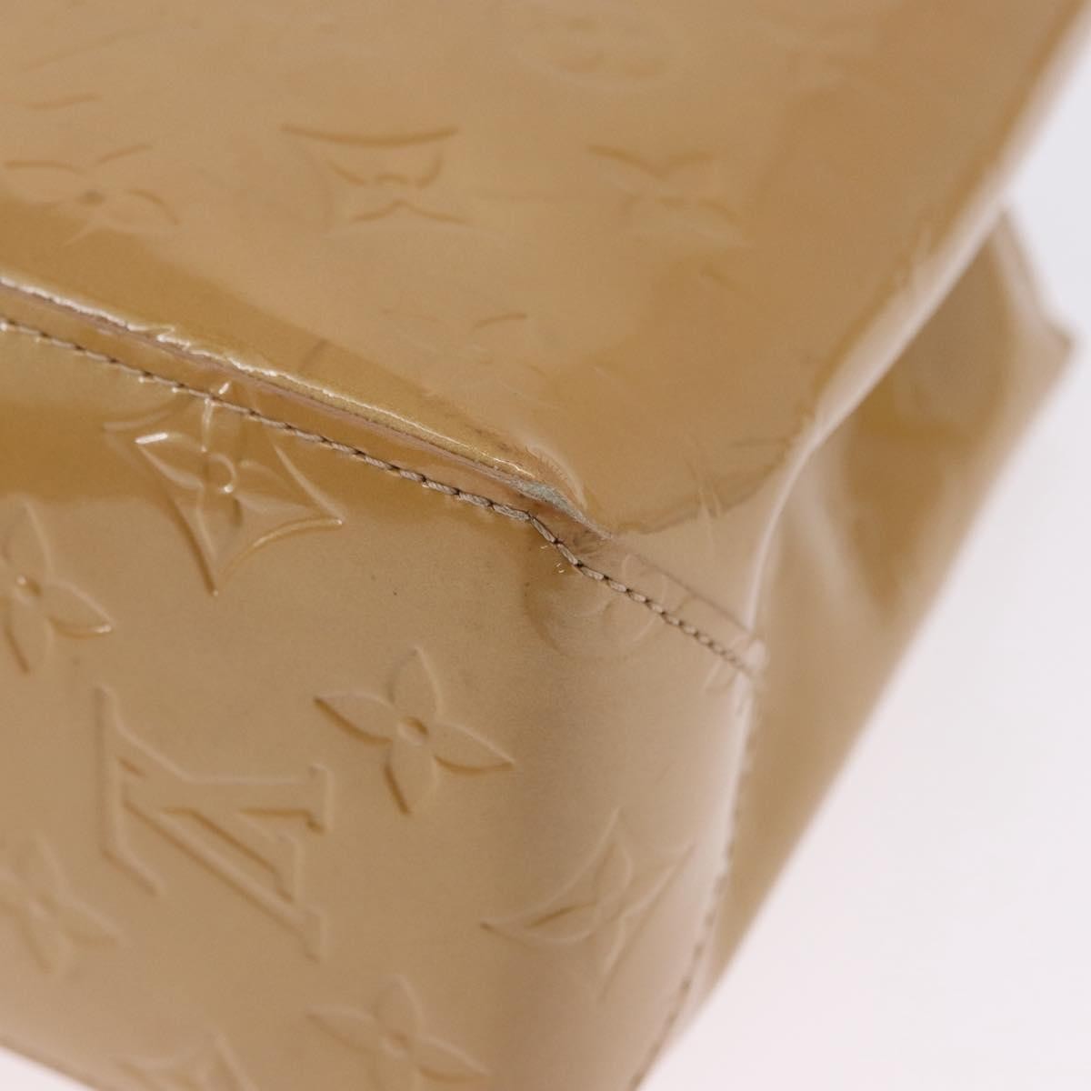 Louis Vuitton Reade Monogram Vernis, Beige, Patent Leather, Handbag