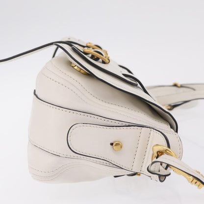 Miu Miu Grace Lux Leather, White, Leather, Shoulder Bag
