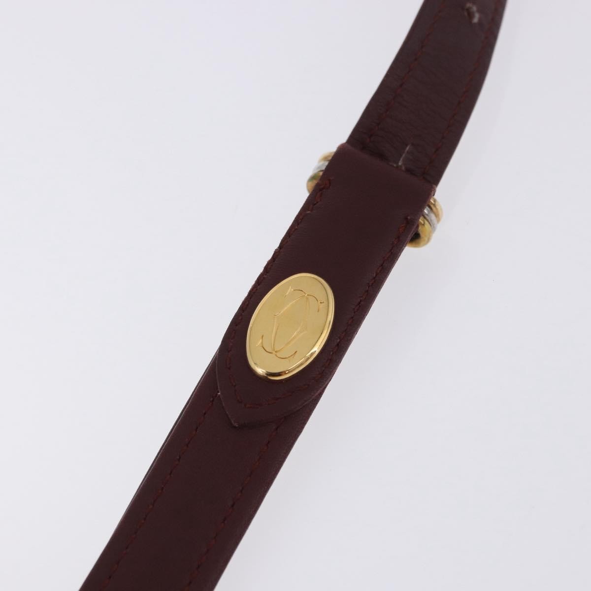 Cartier Must de Cartier Leather, Beige, Leather, Shoulder Bag