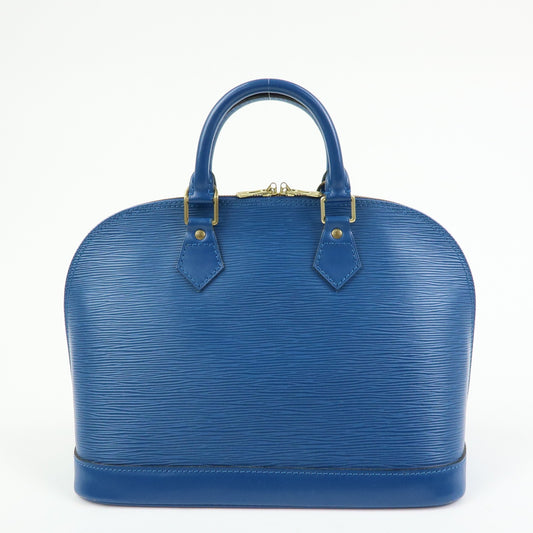 Louis Vuitton Alma Epi Leather, Blue, Leather, Handbag