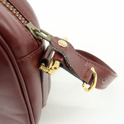 Cartier Must de Cartier Leather, Burgundy, Leather, Shoulder Bag