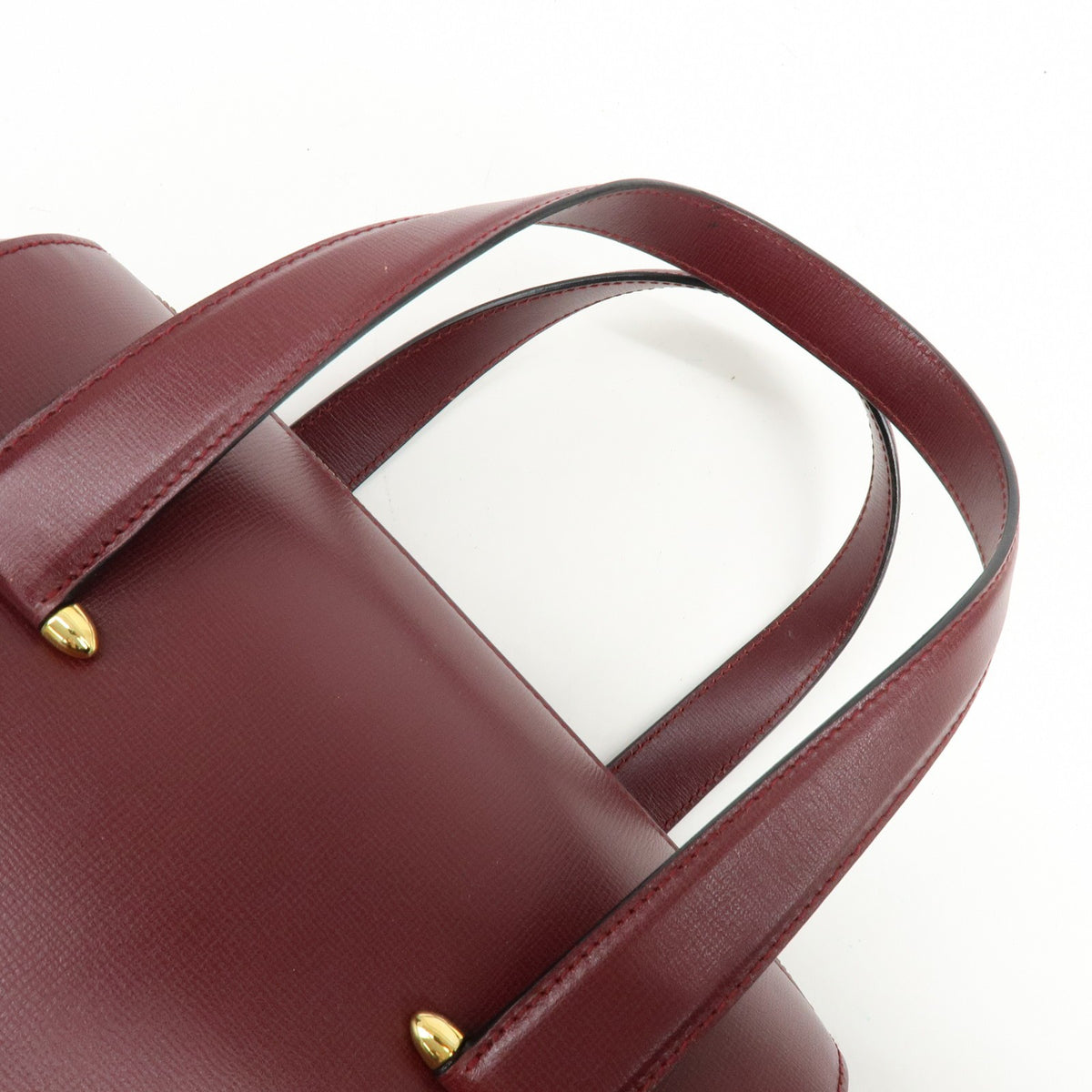 Cartier Must de Cartier Boston Leather, Burgundy, Leather, Travel Bag