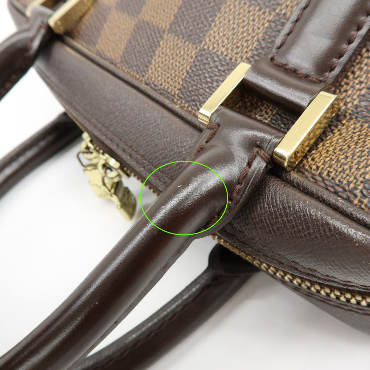 Louis Vuitton Triana Damier, Brown, Canvas, Handbag