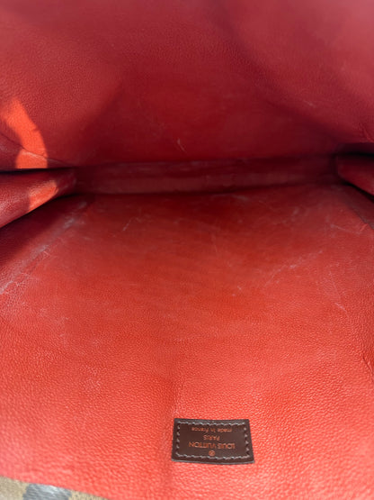 Louis Vuitton Sac Plat Bag Damier, BROWN, CANVAS, Handbag