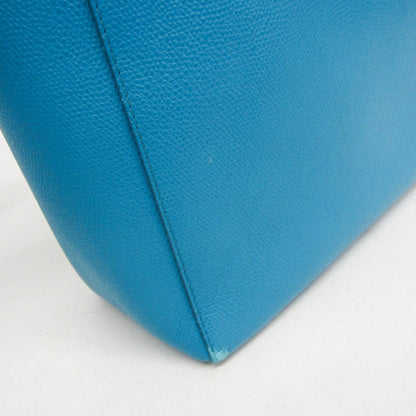 Celine Vertical Cabas All Over Logo Print Leather, Blue, Leather, Tote Bag
