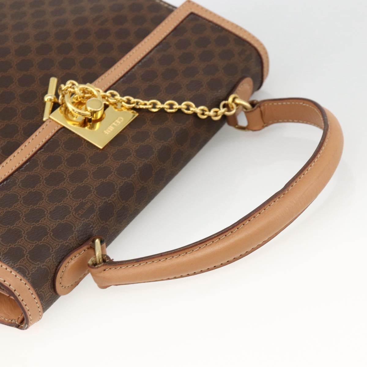 Celine Vintage Handbag Toile Céline, Brown, Canvas, Handbag