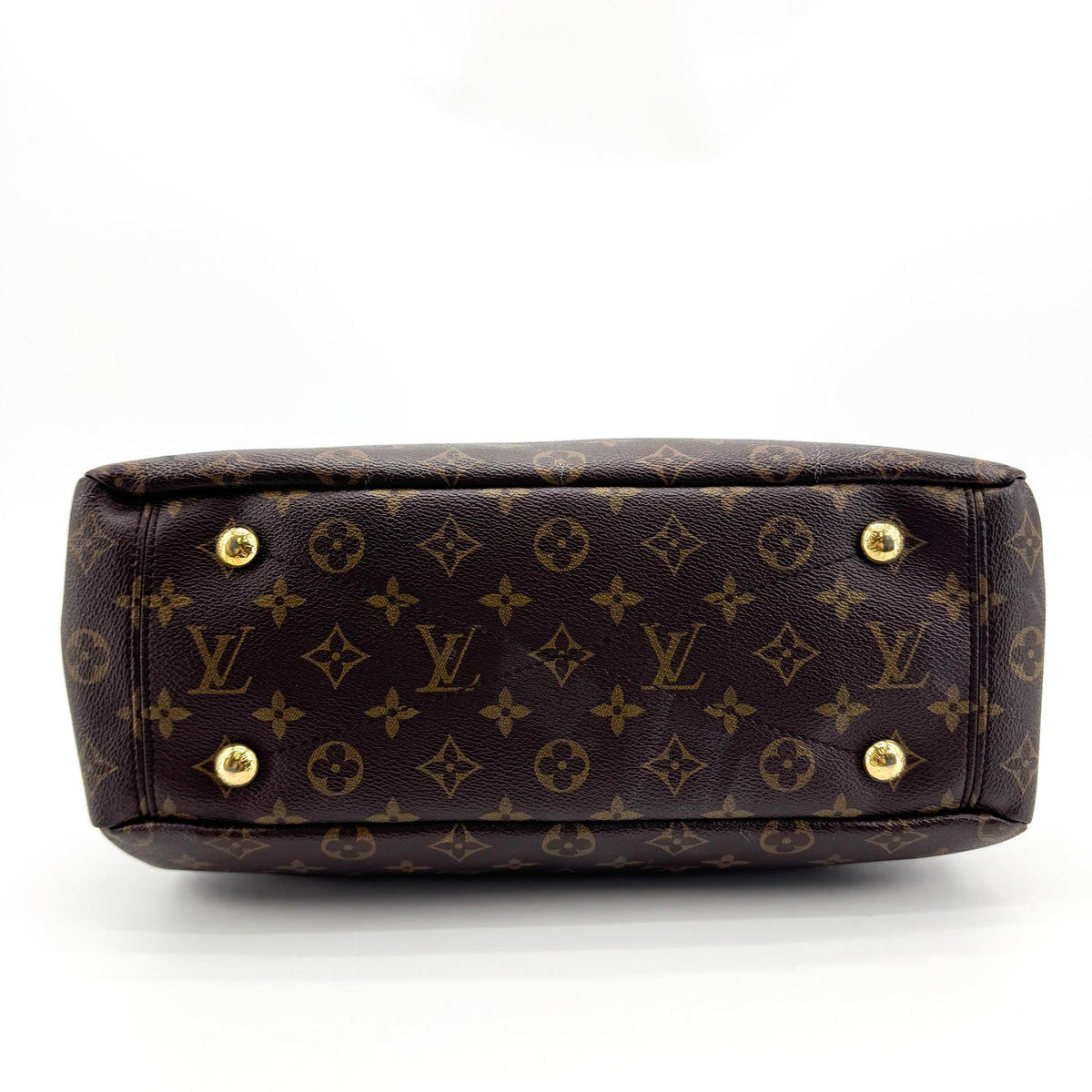 Louis Vuitton Pallas Monogram Canvas with Leather, Brown, Canvas, Tote Bag